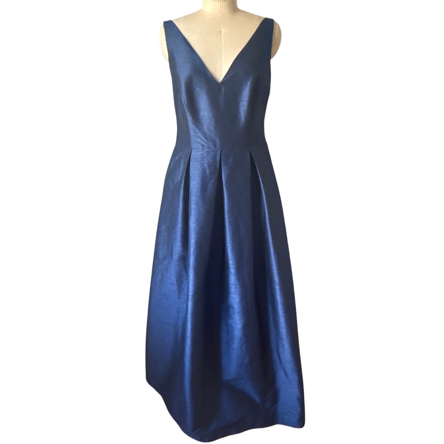 Lula Kate Harper Dress/ Dahlia Skirt Combo In Navy Blue Shantung Size 14 New — image 2 of 8